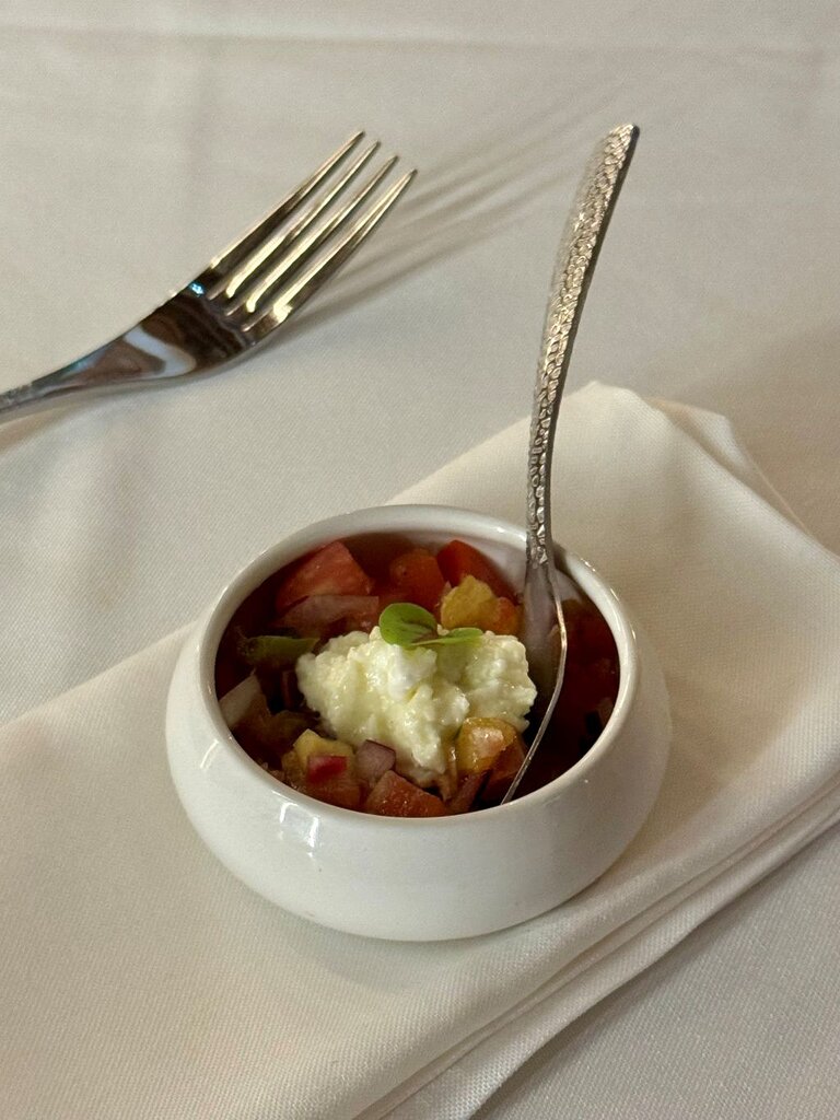 tartare de tomates anciennes et mozzarella